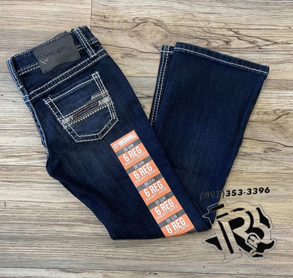 Boys rock and fashion roll jeans