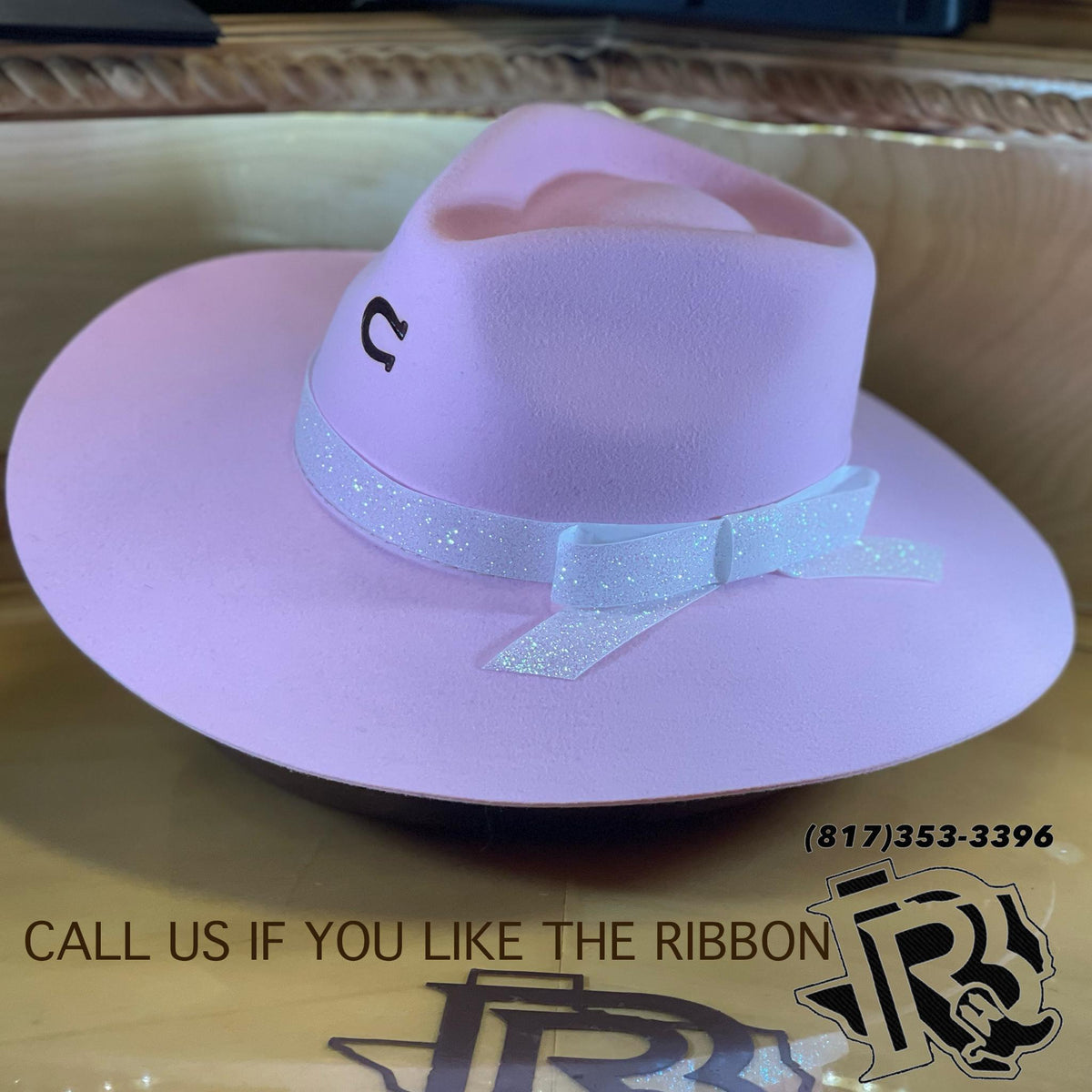 Charlie 1 Horse Pink Always Be My Baby Straw Hat Large