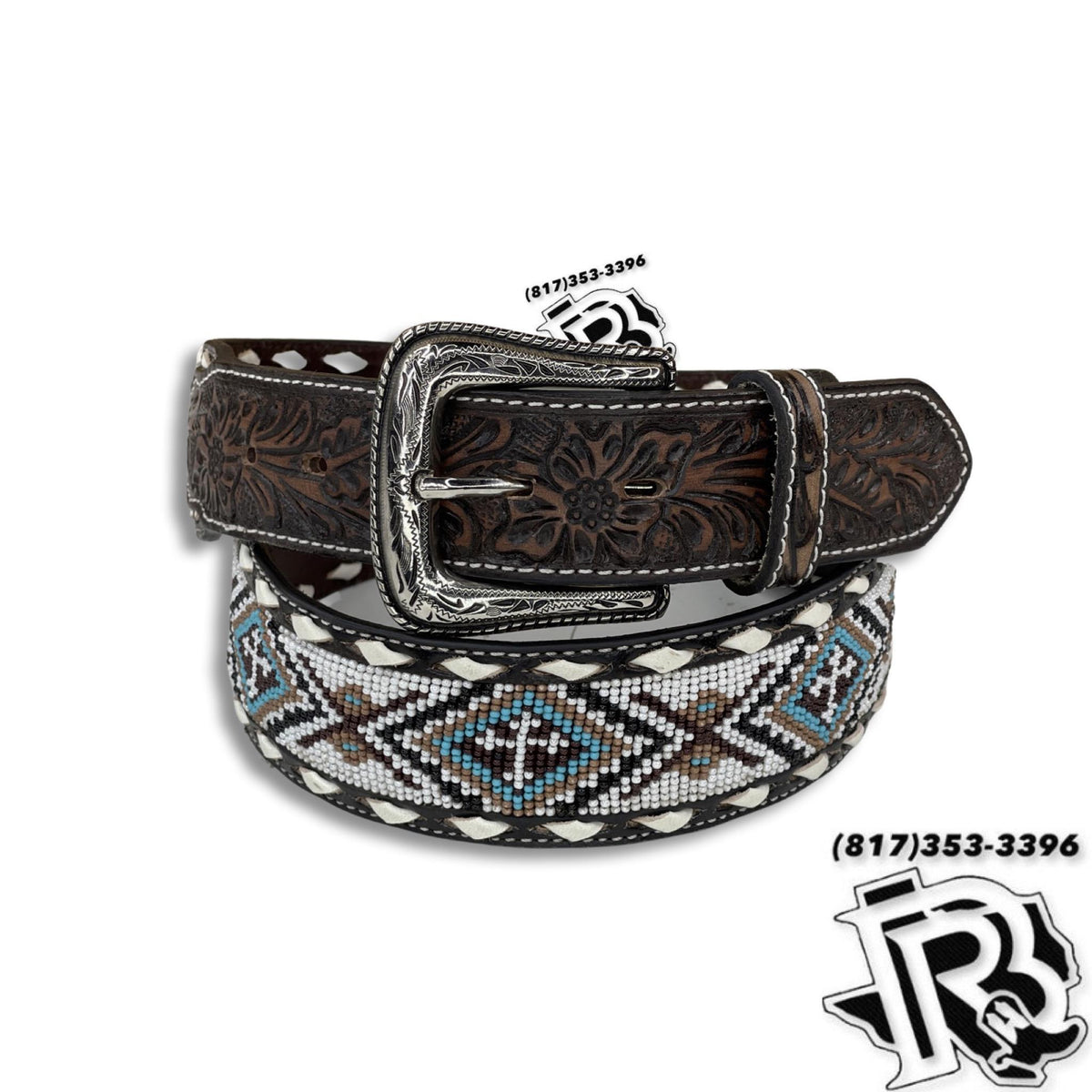 Twisted X Men's Beaded Leather Belt