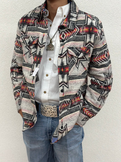 “ Brandon “ | COTTON AZTEC SHIRT JACKET NATURAL ROCK & ROLL RRMO92RZWP