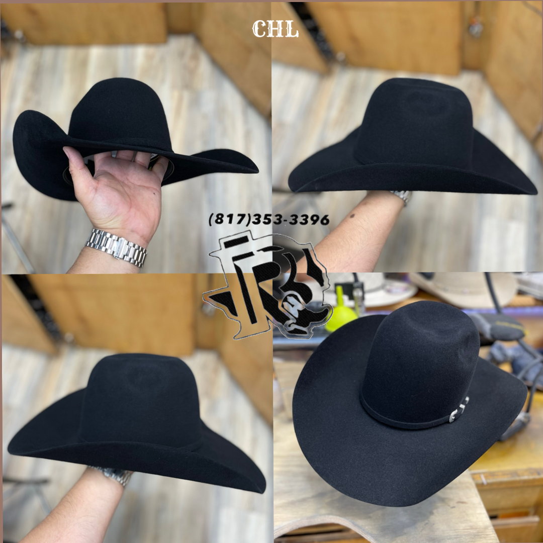 7X Black American Hat Felt Cowboy Hat 7