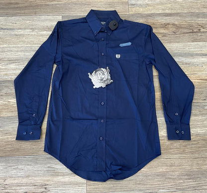 MENS PANHANDLE LONG SLEEVE NAVY SHIRT | PMB2S05431