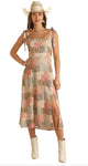 WOMENS ROCK & ROLL PATCH PRINT TIE STRAPS DRESS | BWD1R03269