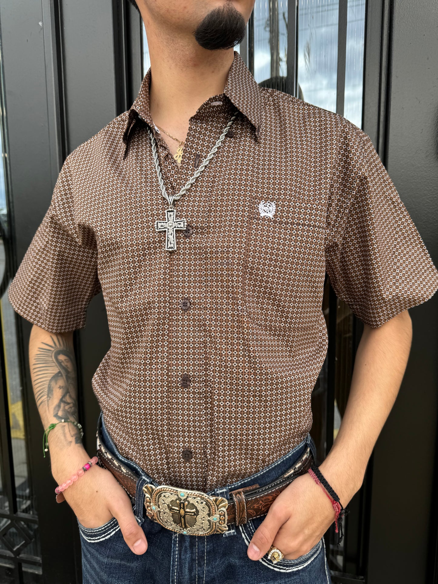 Cinch Men’s short sleeve Brown shirt | MTW1111454