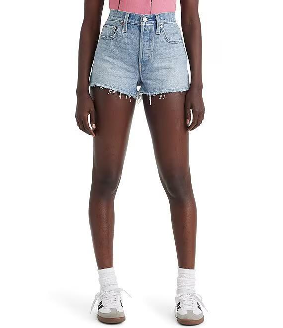 Levi's® 501 High Rise Frayed Hem Cut Off Shorts| 563270407