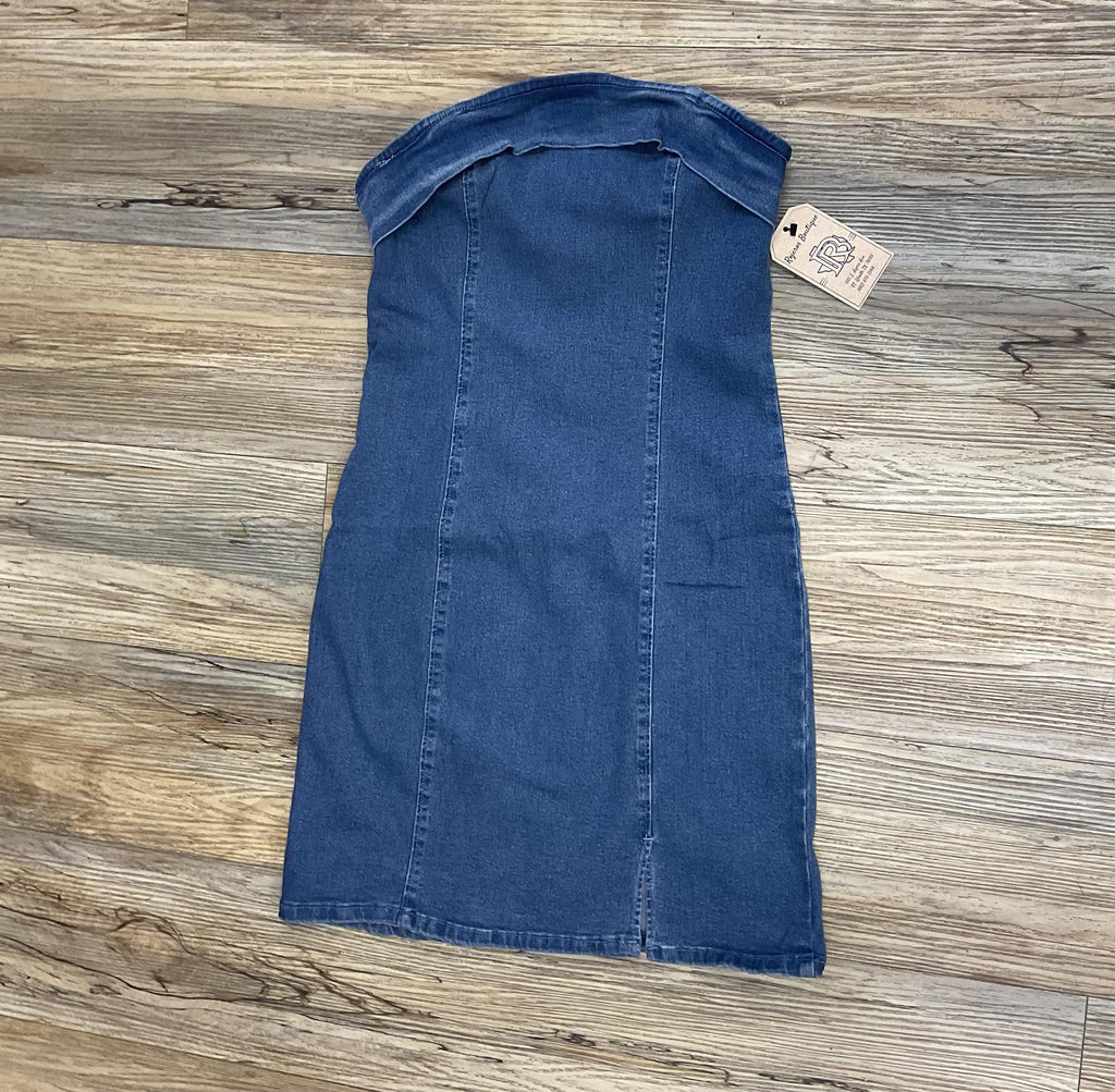 BETH DRESS DARK WASH