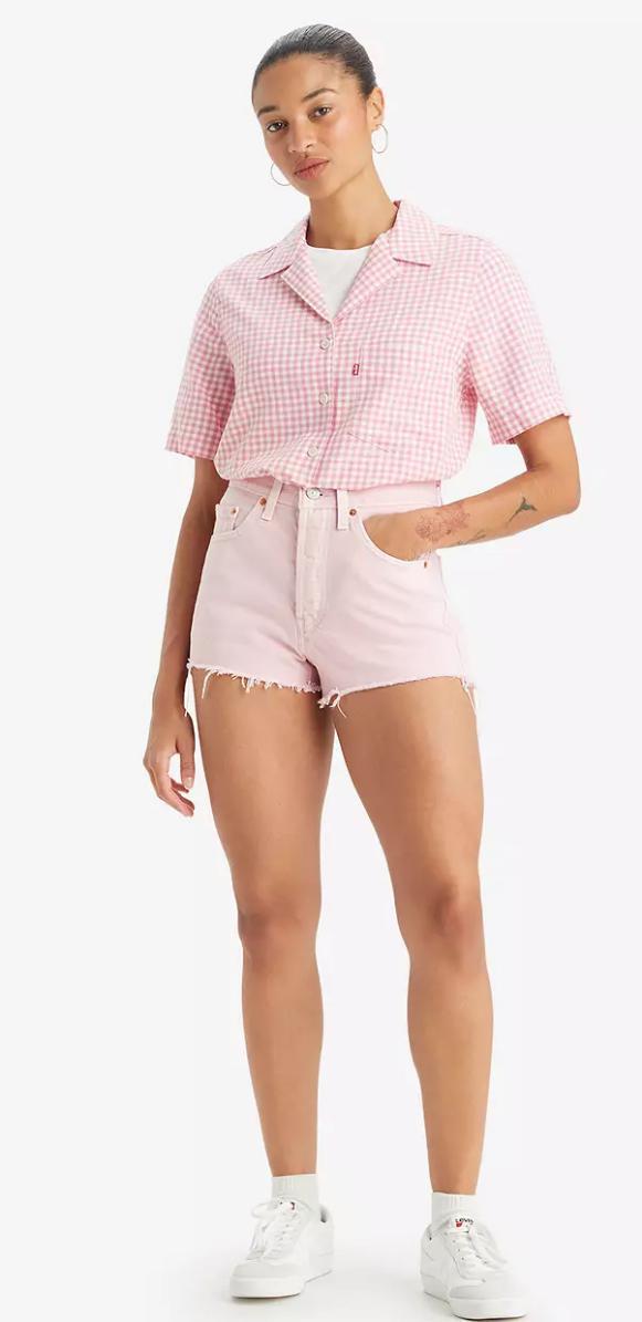 501® ORIGINAL HIGH RISE JEAN SHORTS PINK |563270398