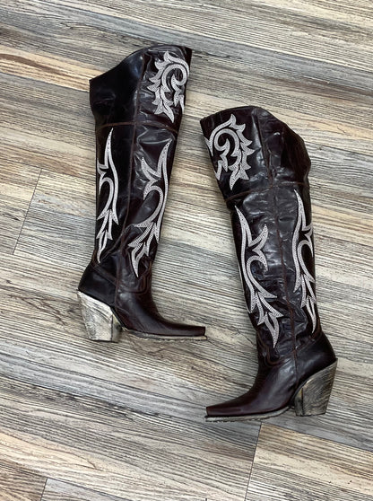 ‘’GINNA’’ BROWN WESTERN BOOTS