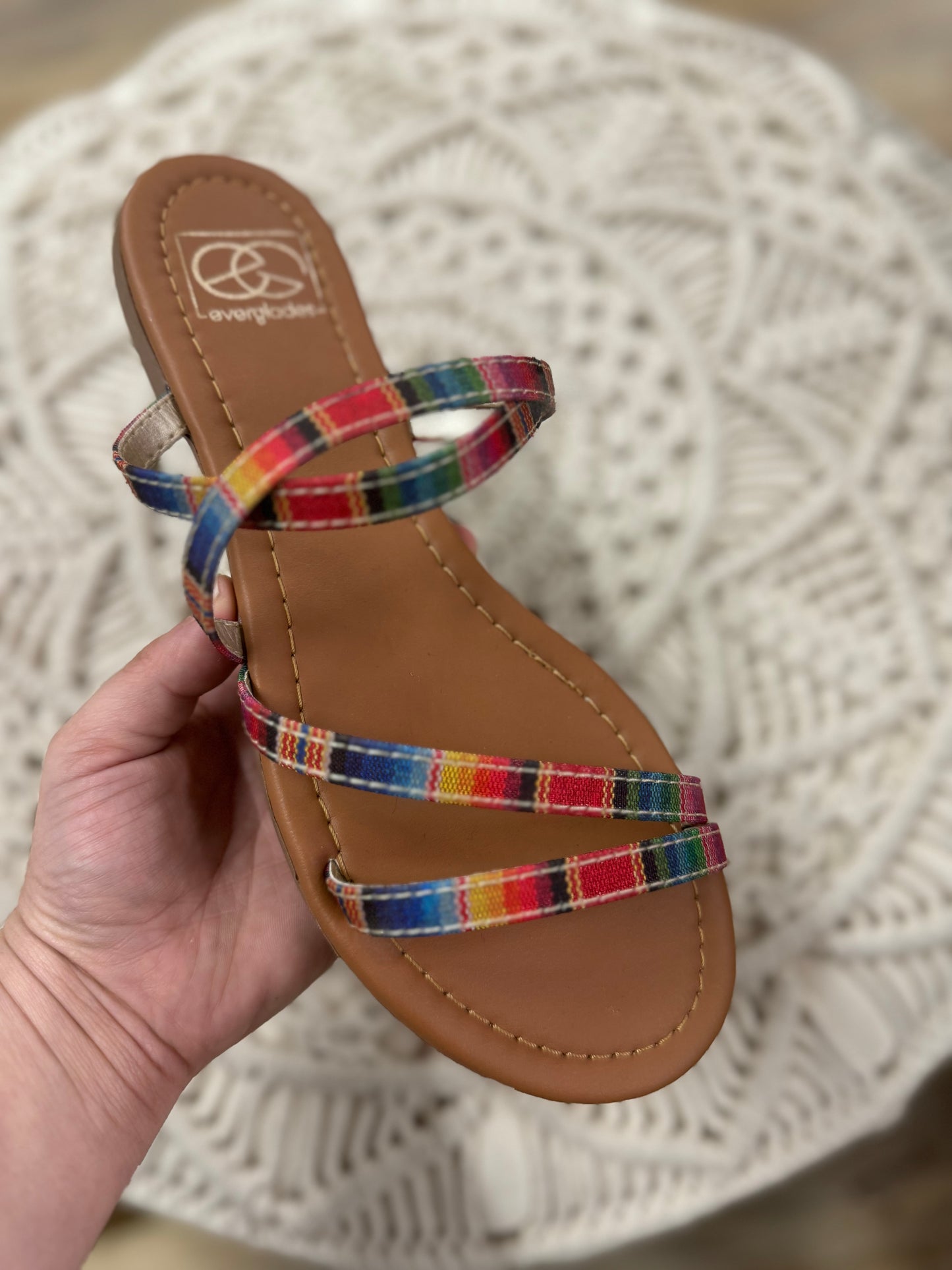 Multi Strape Serape Sandals