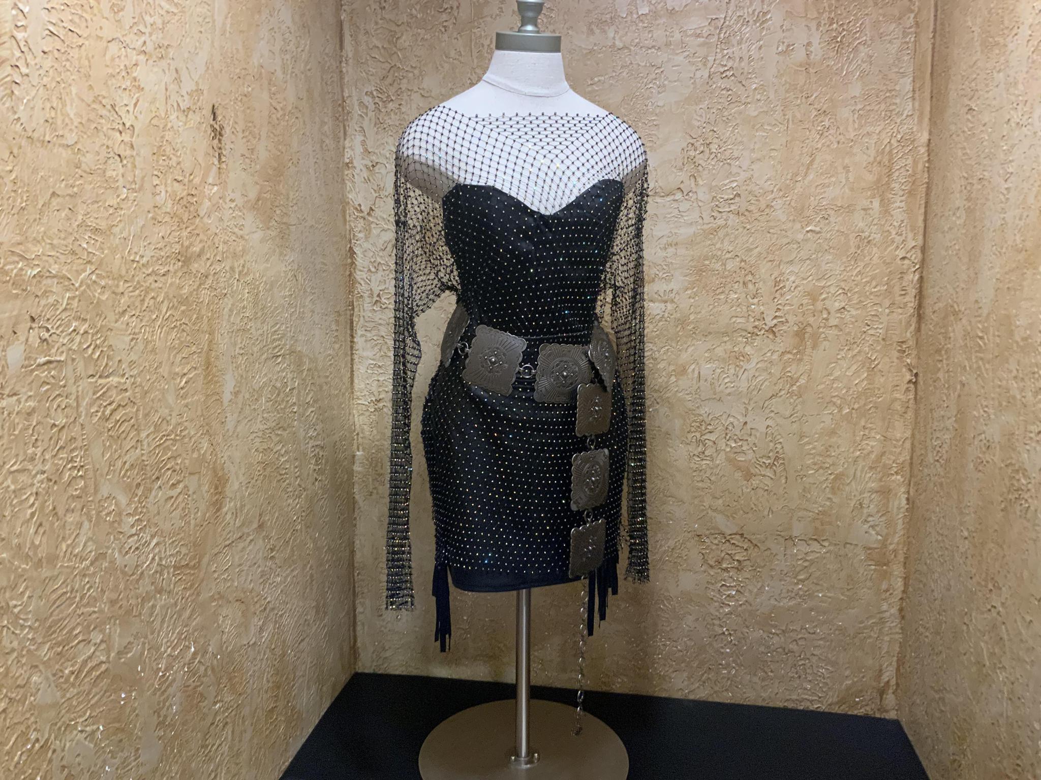 ‘’ROSIE’’ BLACK FISHNET DRESS