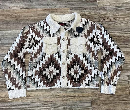 WOMENS ROCK & ROLL BROWN AZTEC SWEATER CARDIGAN | BW32T05275