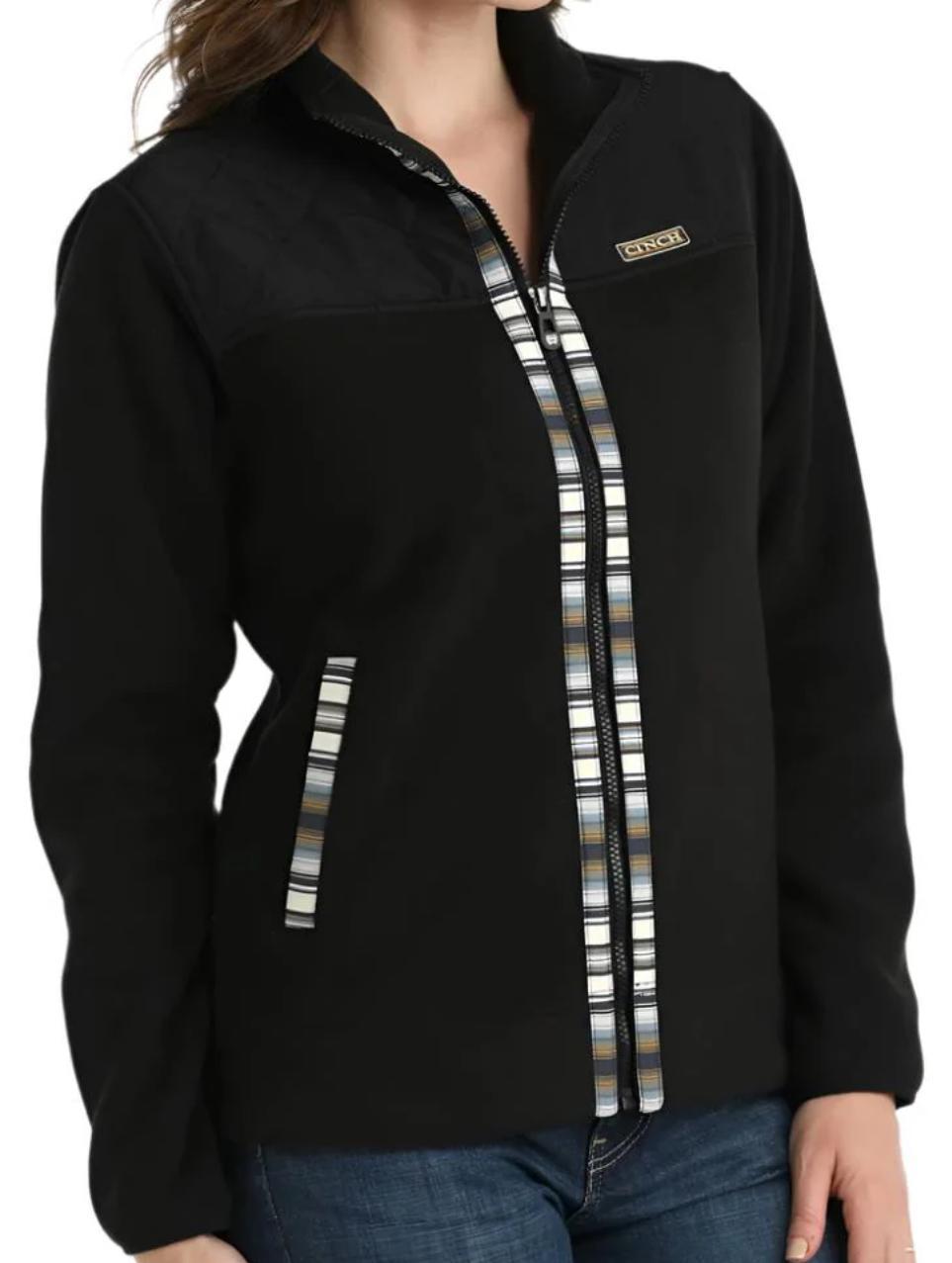 CINCH WOMENS FLEECE BLACK JACKET | MAJ9908001