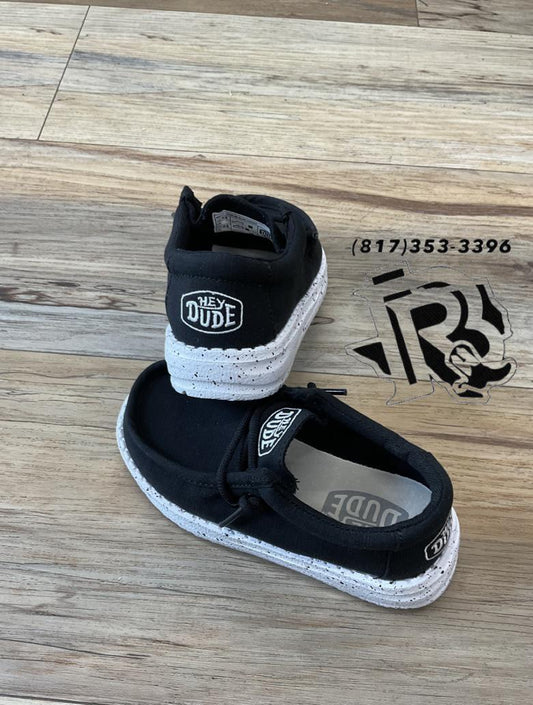 HEY DUDE WALLY TODDLER SLUB CANVAS BLACK | 40029-001