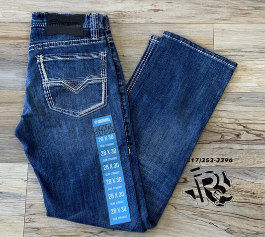 Mens rope stitch revolver medium wash jeans Rock & roll | RRMD1RR1H1 BLUE LABEL