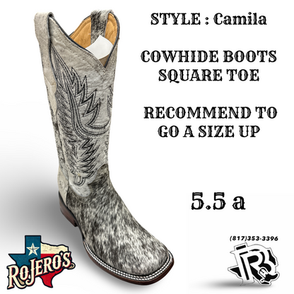 CAMILA COWHIDE BOOTS YOUTH