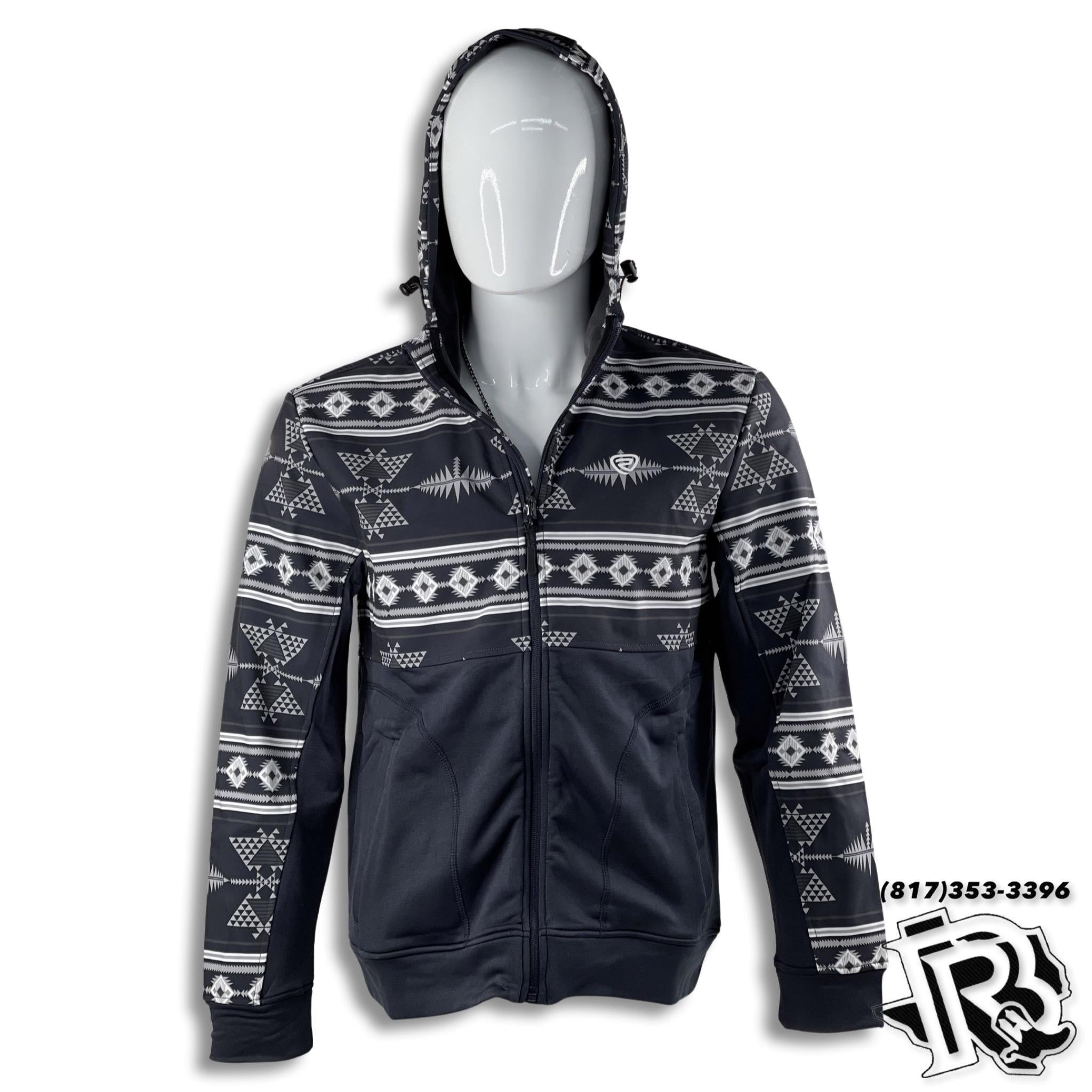 GREY AZTEC | MEN'S HOODIE/JACKET FULL ZIP JACKET