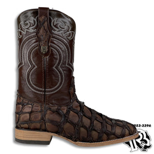 “ Wyatt “  | Men Western Square Toe Boots Brown Original Leather Hometown