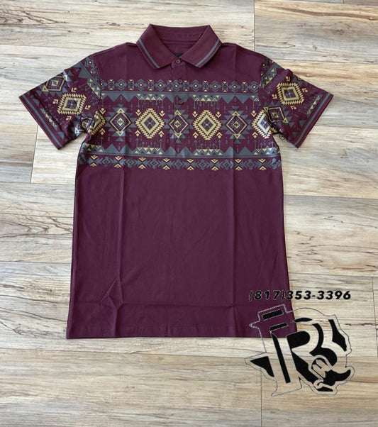 ‘’Saul’’ Platini mens burgundy polo shirt