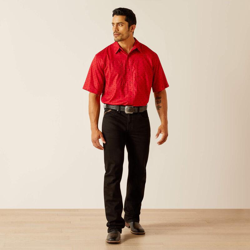 Mens ariat haute red venttek short sleeve shirt | 10048848