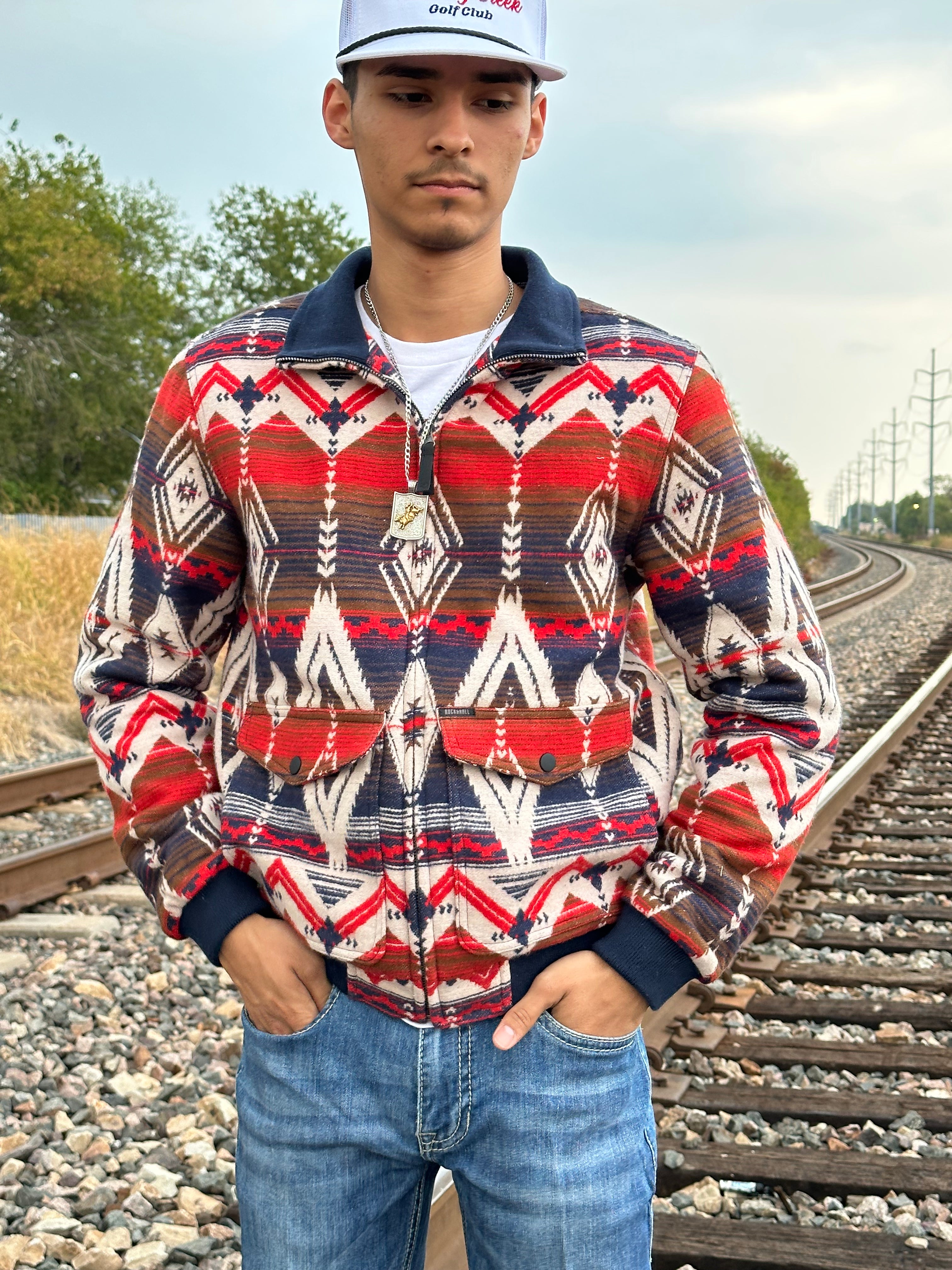 MEN’S AZTEC BOMBER JACKET BM92C01925