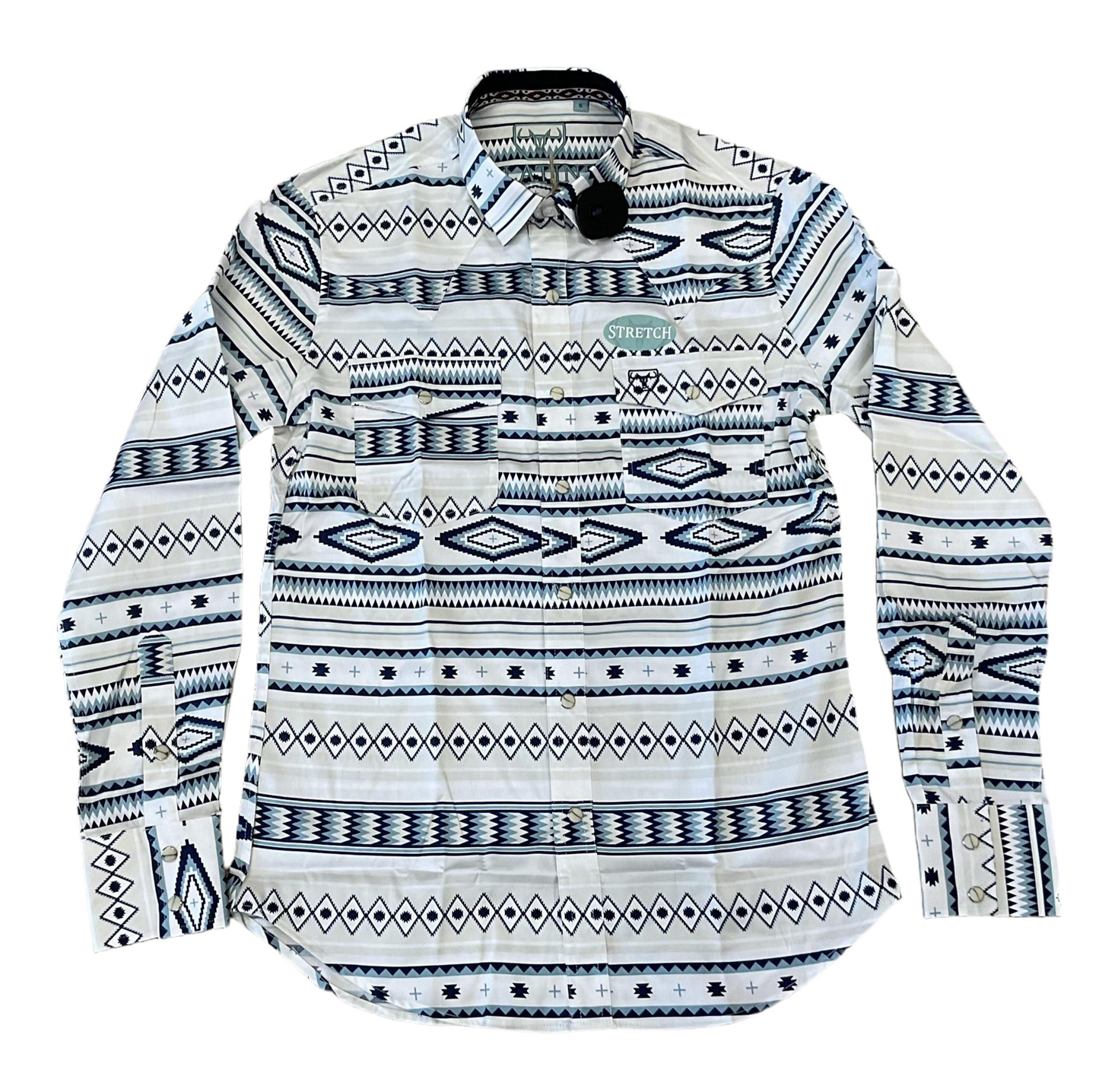 ‘’AIDEN’’ MENS WHITE WESTERN SHIRT | AZL9859