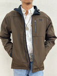 CINCH | MENS TEXTURED BONDED JACKET BROWN/BROWN | MWJ1500003