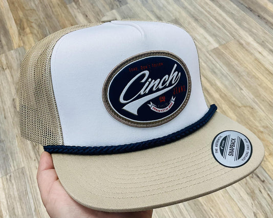 Cinch Men's Logo Flexfit Khaki Cap | MCC0600205