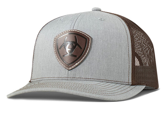 ARIAT FAUX LEATHER PATCH LIGHT GREY  CAP - A300089946