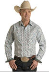 PANHANDLE MENS LONG SLEEVE SNAP TURQUOISE SHIRT | RMN2S02802