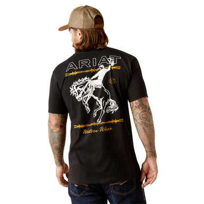 MENS ARIAT WESTERN WEAR SHORT SLEEVE BLACK T-SHIRT |10053994