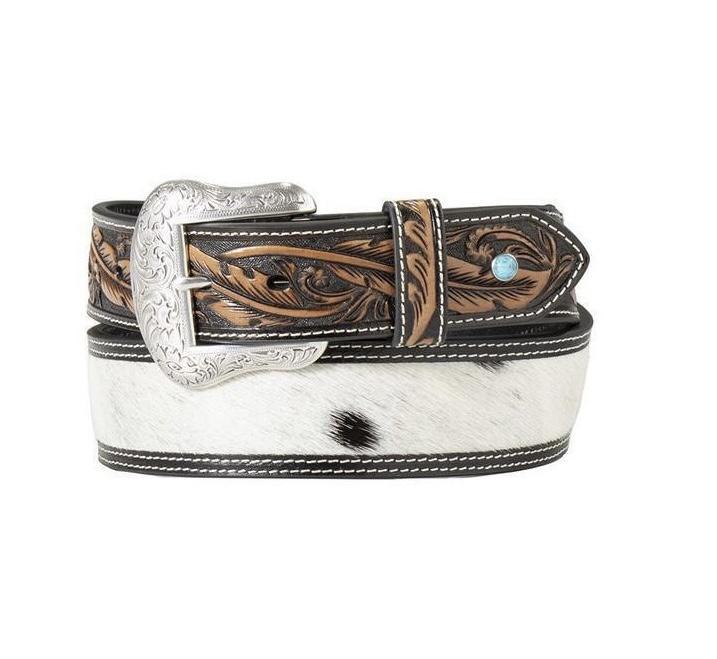 Nocona Western Belt Mens Calf Hair Tapered Embossed | N210000401