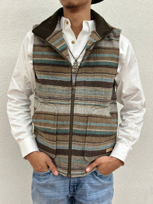 “ Luke “ | BROWN AZTEC MEN WESTERN VEST 98-1003