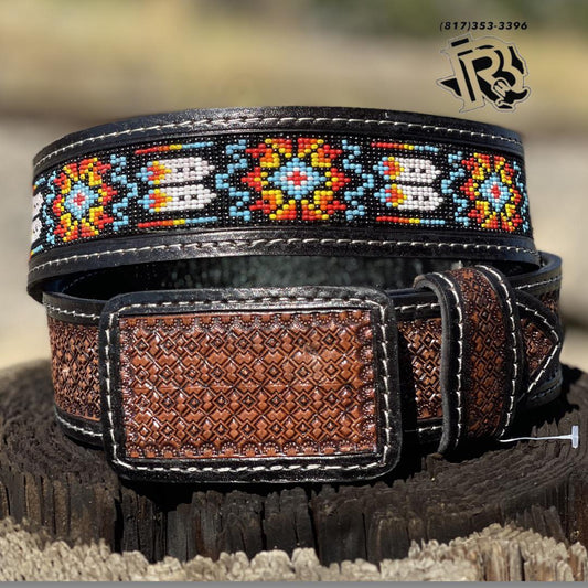 “ ADAM “ | MEN WESTERN BELT BEADED MULTI COLOR