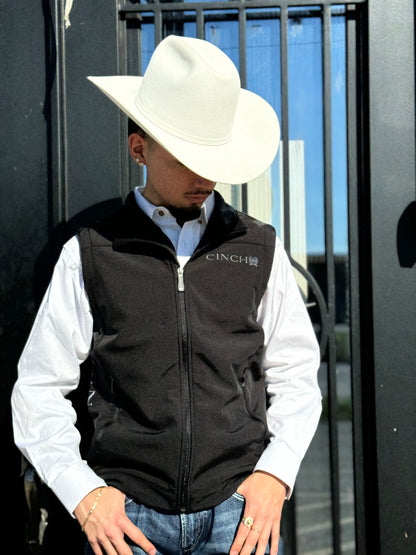 Cinch Men's Black & Grey Logo Bonded Vest | MWV1012010