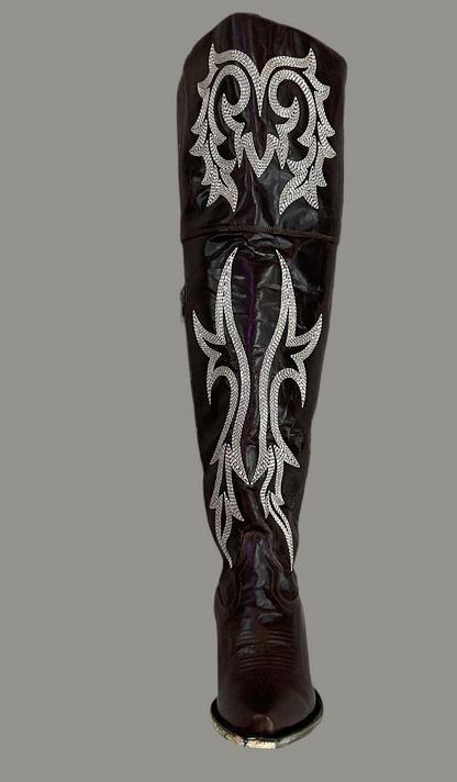 ‘’GINNA’’ BROWN WESTERN BOOTS