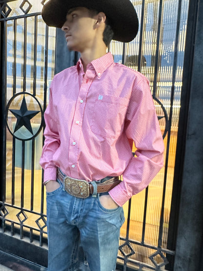 MENS LONG SLEEVE PRINTED RED  CINCH |MTW1105433