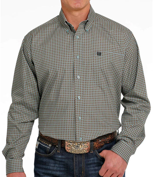 MENS LONG SLEEVE PRINT BLUE CINCH | MTW1105468