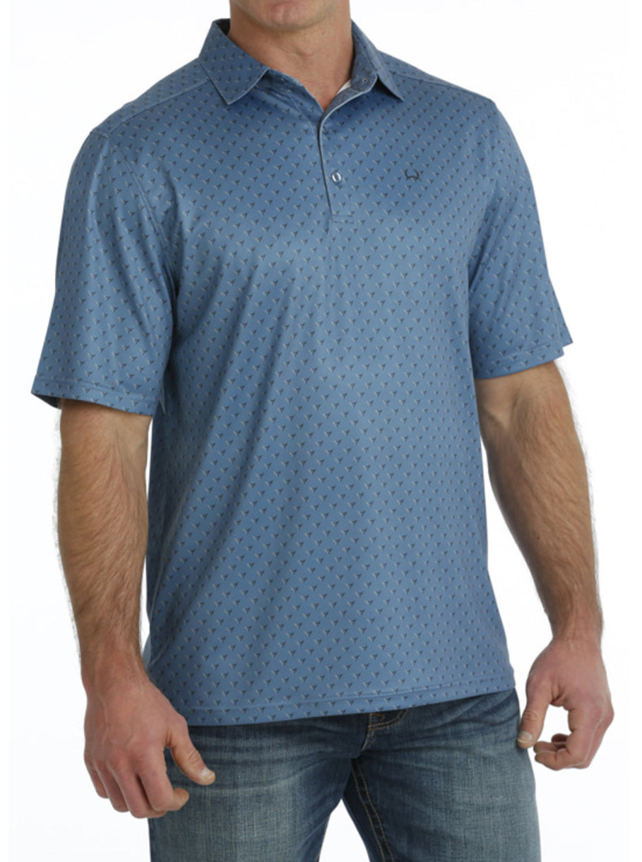 Men’s cinch ARENAFLEX blue polo | MTK1863034