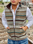 “ Luke “ | BROWN AZTEC MEN WESTERN VEST 98-1003