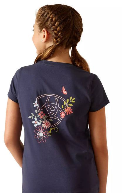 GIRLS ARIAT PRETTY SHIELD T-SHIRT IN NAVY ECLIPSE | 10048555