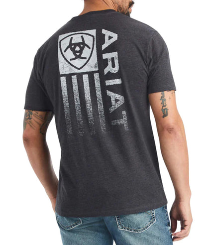 MENS ARIAT MINIMALIST SHORT SLEEVE T-SHIRT CHARCOAL HEATHER | 10042639