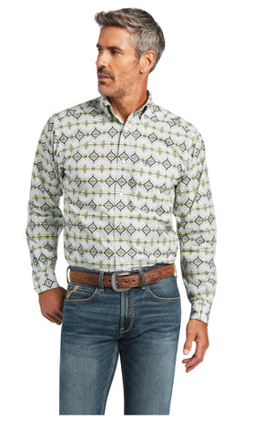 MEN'S ARIAT ARCHER FTD LONG SLEEVE WHITE SHIRT |10040720