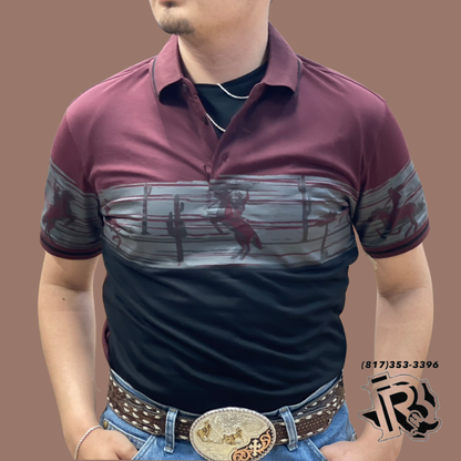 ‘’ JOHN ’’ MENS PLATINI WINE POLO | JPS9957