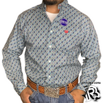 Mens Cinch Light Blue Long Sleeve MTW1105453