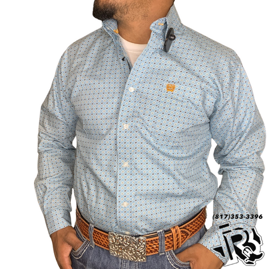 MENS CINCH LONG SLEEVE SHIRT LTB WHITE (MTW1105418)