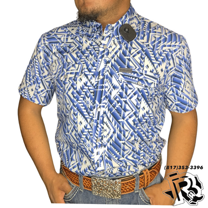 Men’s rock & roll blue shirt | TMN3S02655