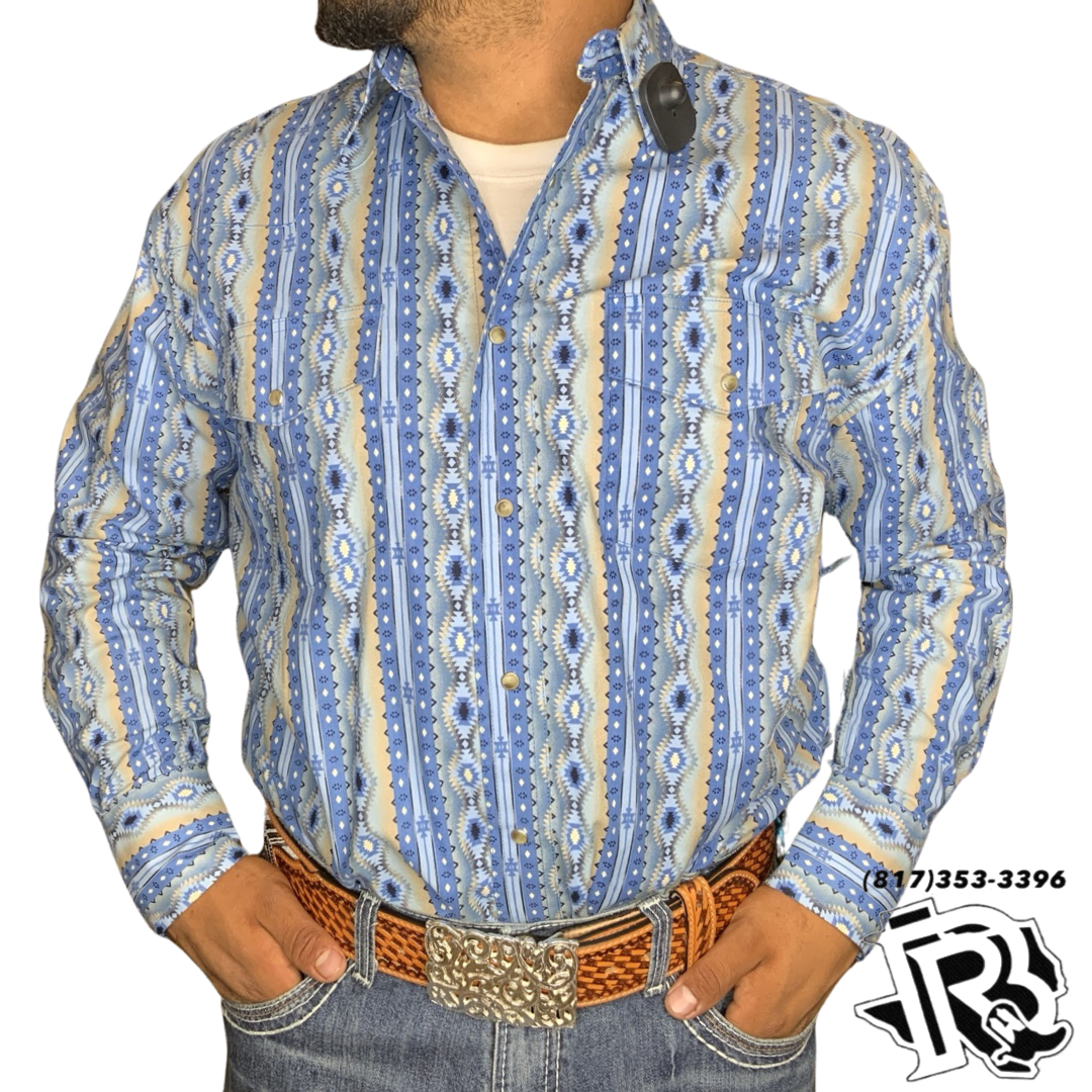 “ Deadwood “ | MEN SOUTHERN WESTERN LONG SLEEVE BLUE 112316687