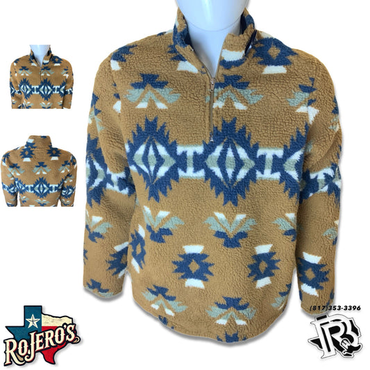 “ FABIAN “ | BROWN AZTEC WRANGLER SWEATER (MZ3106E)