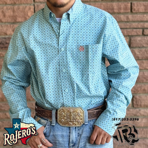 ‘’ROBERT’’ MENS TURQOISE WESTERN SHIRT