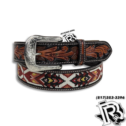 “ FABIAN “ | MEN SOUTHERN WESTERN BEADED COWBOY BELT KH-3019